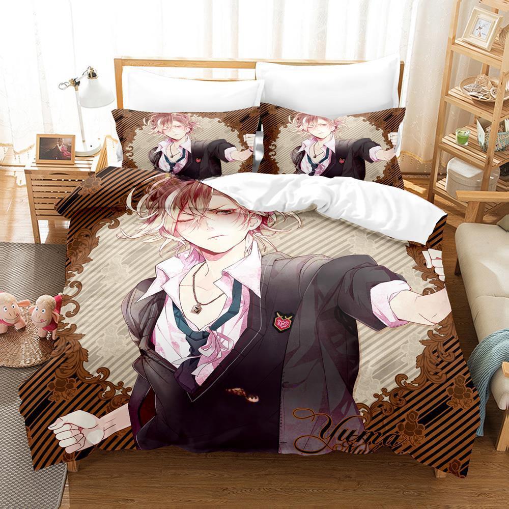 Game Diabolik Lovers Bedding Set Single Twin Full Queen King Size Bed Set Adult Kid Bedroom Duvetcover Sets Anime Bed Sheet Set
