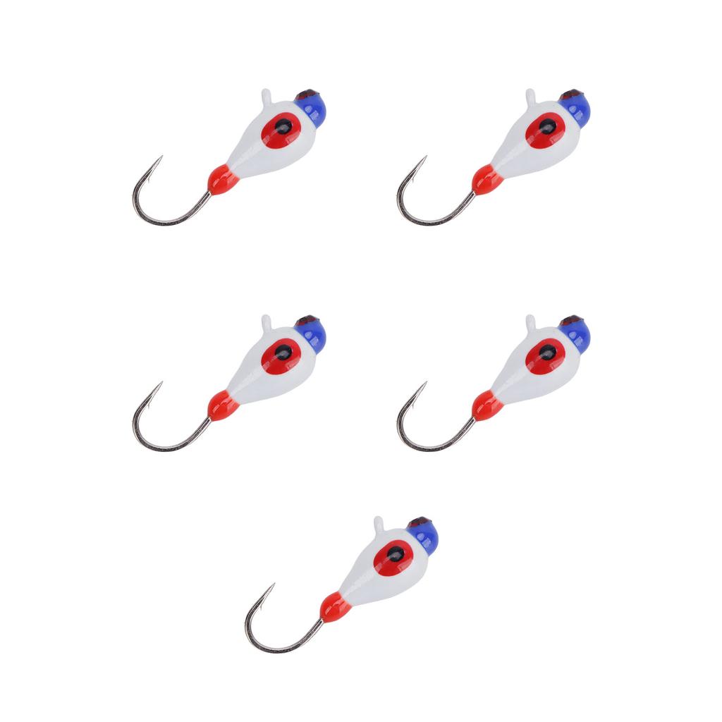 5 шт. Зимний набор мормышек для подледной рыбалки Крючки Приманки для окуня, судака, краппи Микро 5 мм Снаряжение для подледной рыбалки