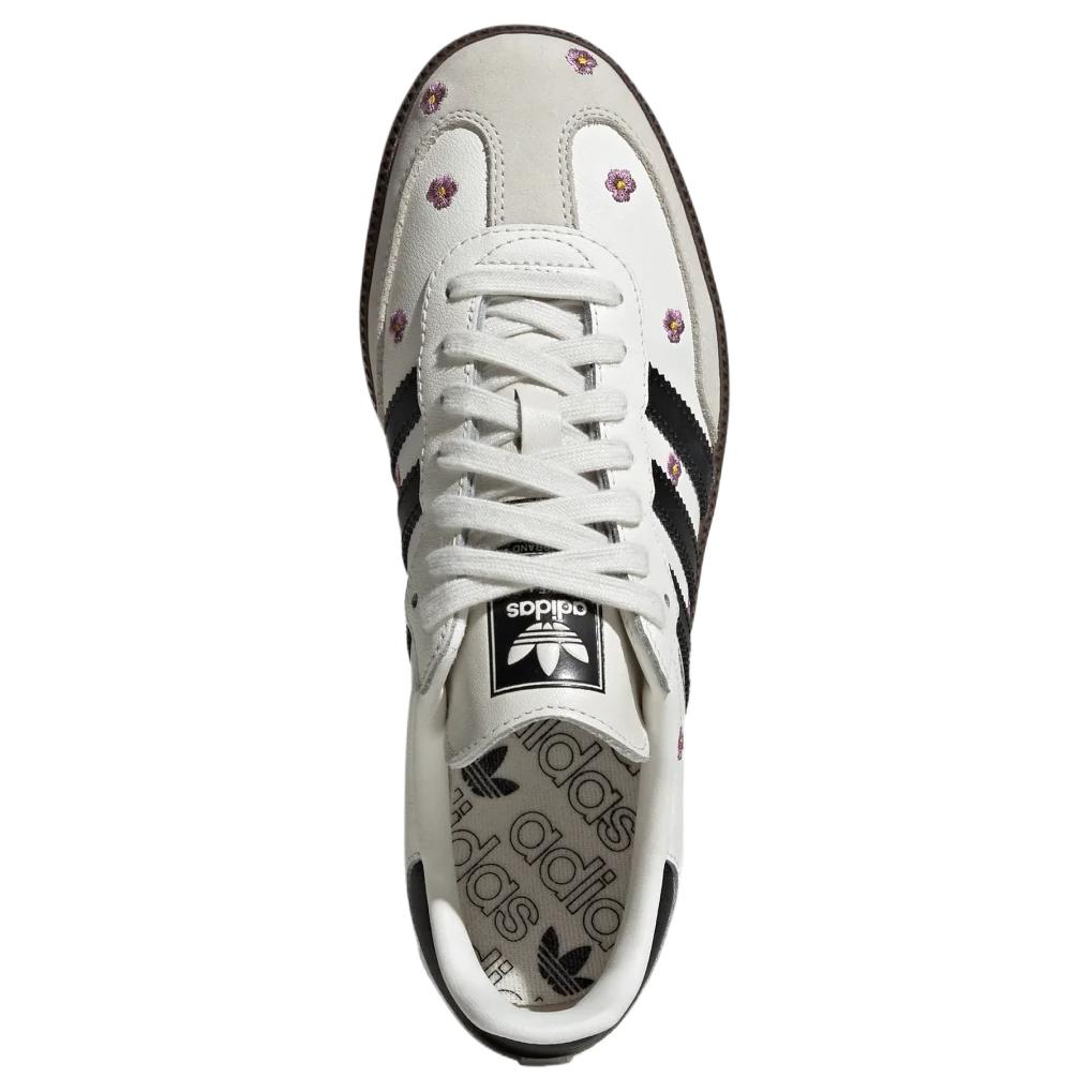 adidas Samba OG белые цветочные вышитые женские кроссовки IF4398