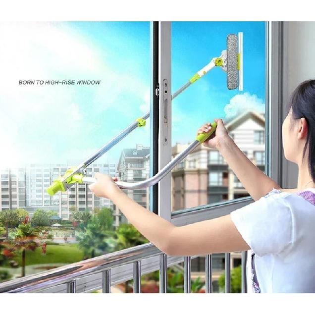 Hot Upgraded Telescopic High-rise Window Cleaning Glass Cleaner Brush For Washing Window Dust Brush Clean Windows