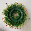 Colorful Spring Summer Wreath Farmhouse Colorful Cottage Wreath Artificial Flowers Wreath Decor for Front Door Wall