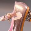 Girls Sequin Shoes High Heel Leather Shoes Princess Shoes Children Shoes