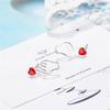 Новые креативные серьги-гвоздики Red Love Hand из стерлингового серебра 925 пробы в форме сердца с индивидуальным жестом Xze021