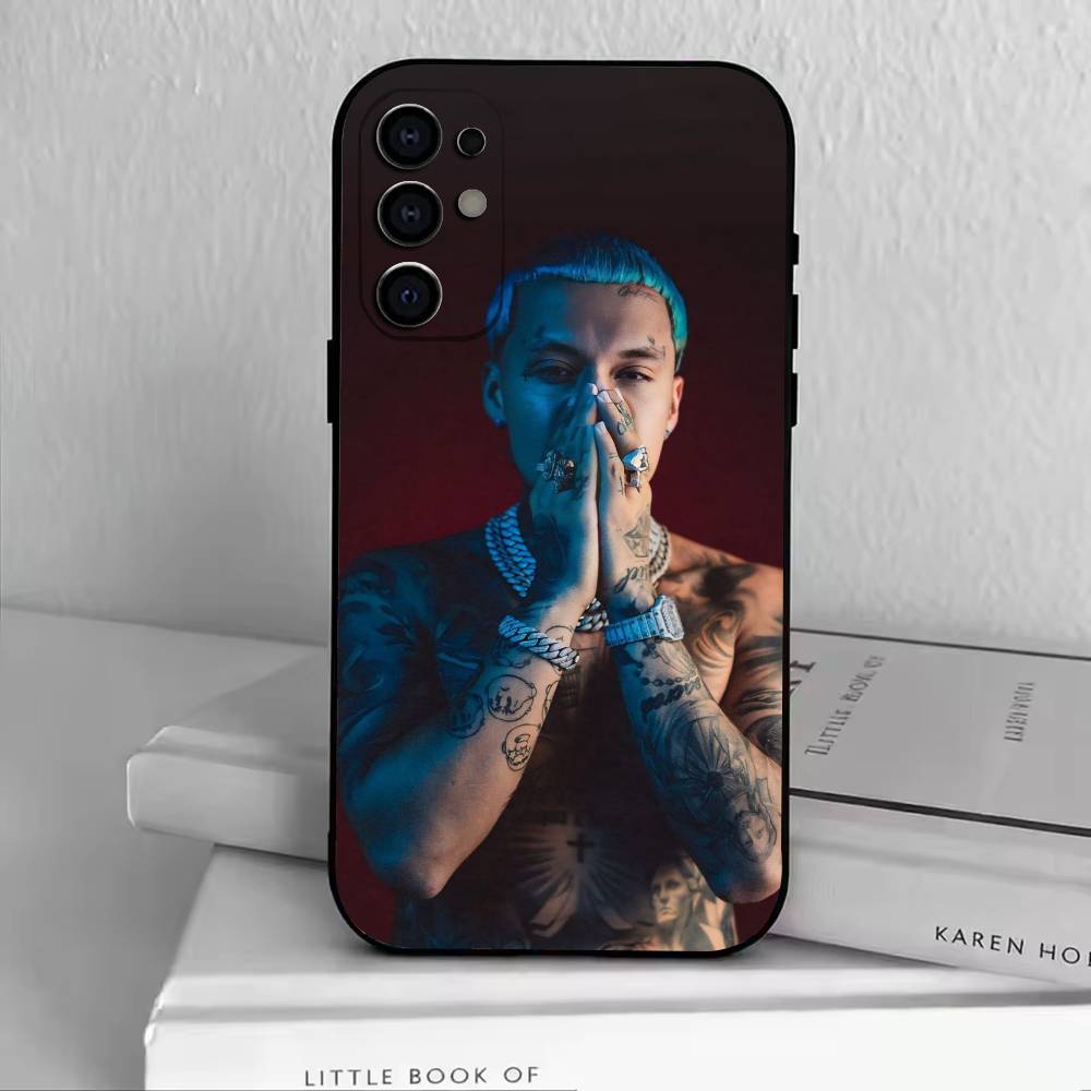 Чехол для телефона BC-Rapper Blessd Cantante для Samsung S25, S24, S21, S22, S23, S30, Ultra, S20, Plus, Fe, Мягкий силиконовый черный чехол