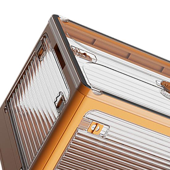 Storage Organizer High Capacity Strong Load Bearing Translucent with Handle Foldable Closets Lockers Folding Organizer Box Household Products