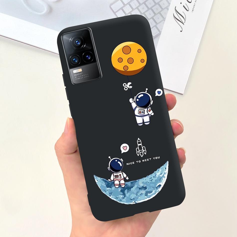 Чехол для Vivo V21e Чехол Vivo V21E 4G V 21E V2061 Милый Мультяшный Конфетный Цвет Мягкий Силиконовый ТПУ Задняя Крышка Телефона