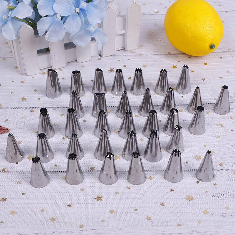 24/36/48 шт. насадки для труб из нержавеющей стали для глазури набор инструментов коробка для украшения торта