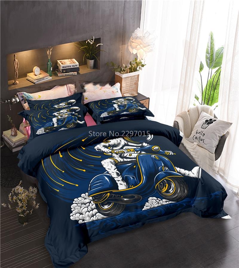 Universe Astronaut Printed Bedding Set 3d Duvet Cover Pillowcase 2/3pcs Twin Full Queen King Size Bedclothes Home Textile Gifts