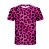 3D Digital Printed Casual T-shirt, Oversized Hip-hop Short Sleeved Round Neck Top