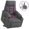 VidaXL Reclining Massage Armchair Dark Grey Fabric 3303043