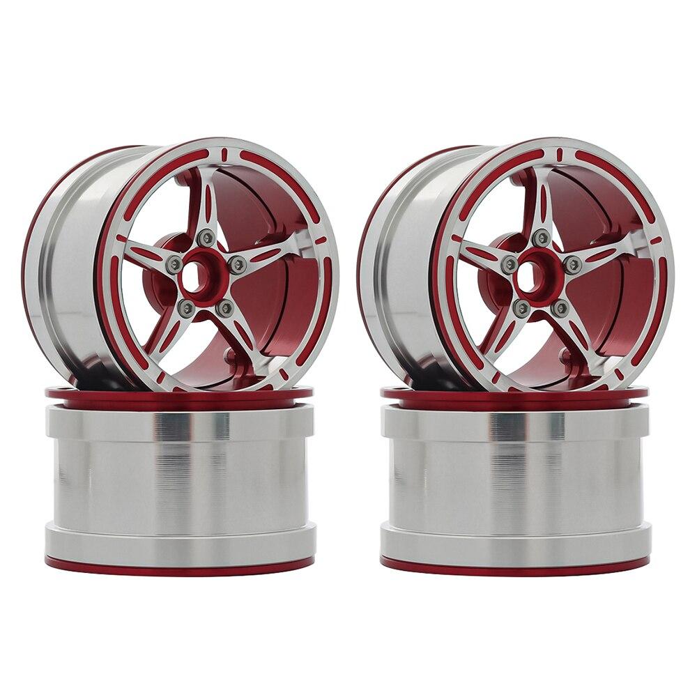 4Pcs 2.2" Aluminum Alloy Wheel Rim Hub for 1/10 Axial SCX10 90046 Traxxas TRX4 RR10 Wraith RC Crawler Car