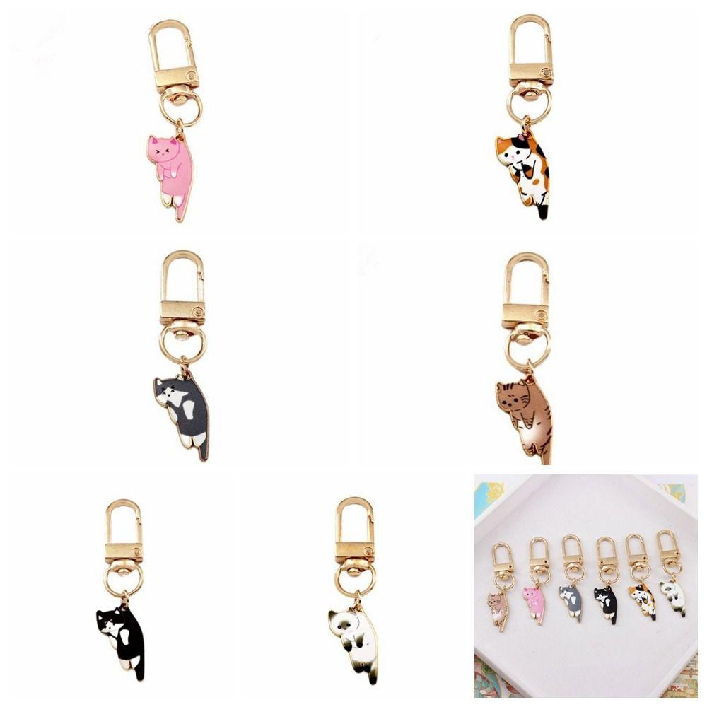 Animal Kitten Charm Zinc Zinc Alloy Keychains Zinc Zinc Alloy Little Fresh Birthday Gift