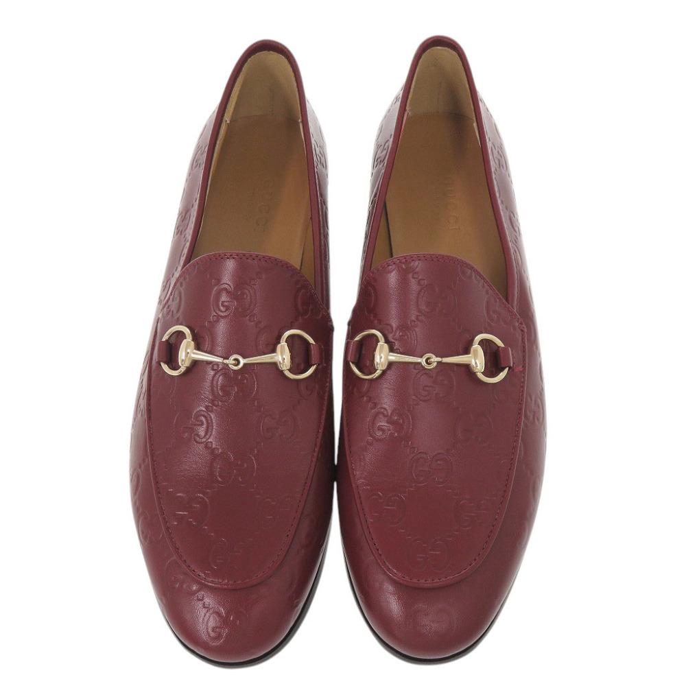 Б/у ОРИГИНАЛЬНЫЕ лоферы GUCCI 786016 Jordaan Horsbit Guccissima Кожаная обувь Бордовый
