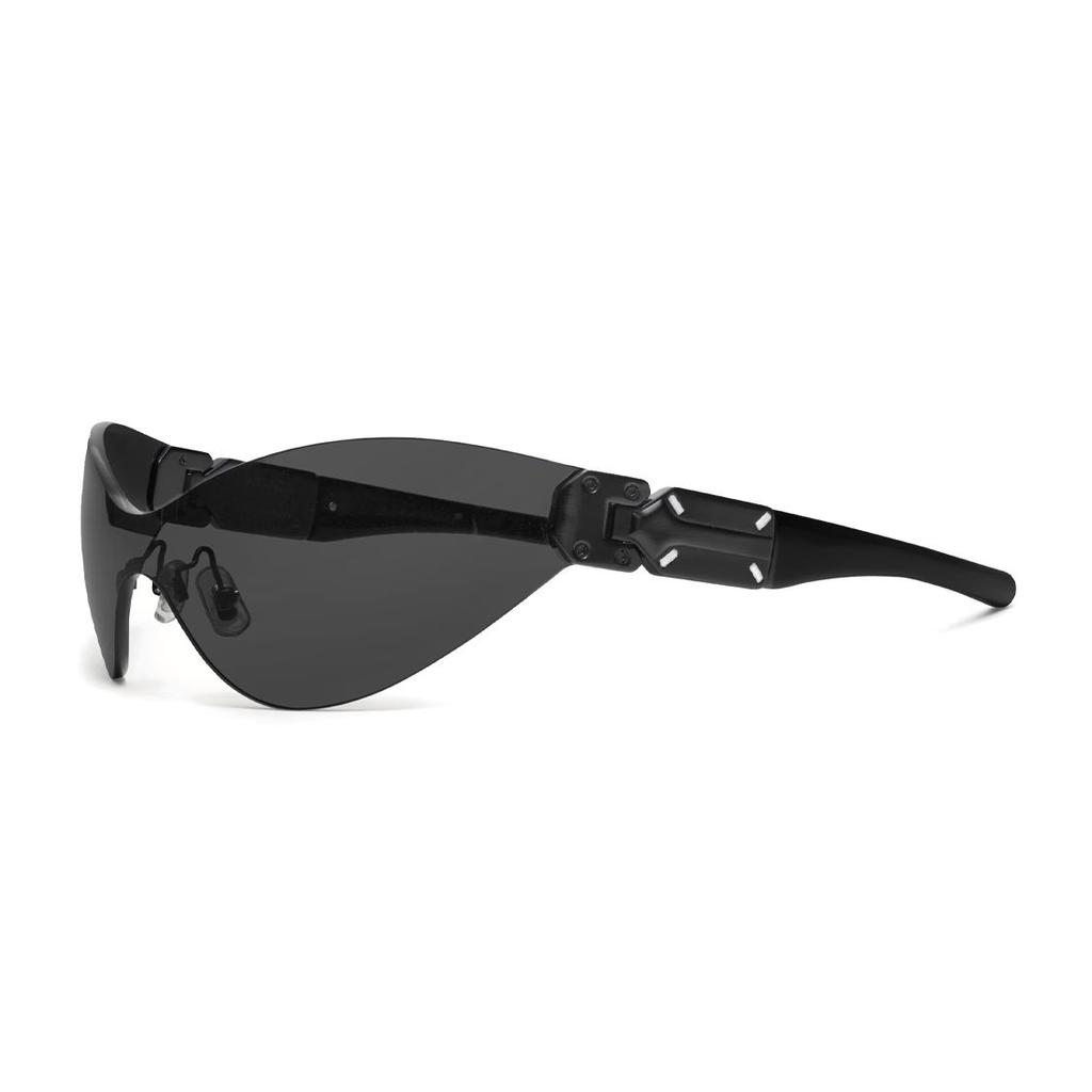 Gentle Monster Maison Margiela MM103-01 Солнцезащитные очки с логотипом-коллаборацией неправильной формы Унисекс-очки Черные MM103-01