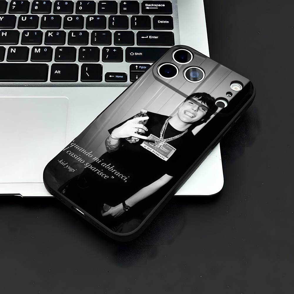 Чехол для телефона RAPPER K-Kid Yugi Для IPhone 17 Air 16 E Pro Max 15 14 13 Mini 12 Pro 11 Max Plus Черный Мягкий