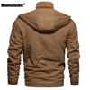 Мужские зимние флисовые куртки, теплое пальто с капюшоном, термальная толстая верхняя одежда, мужская куртка в стиле милитари