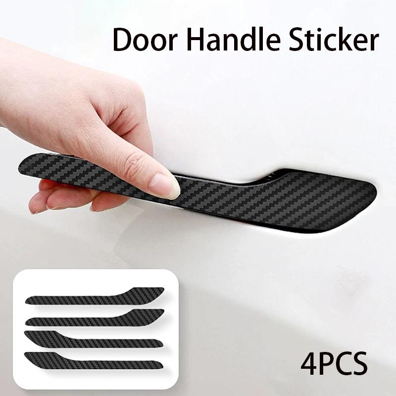 Для модели Y 3 пленка из углеродного волокна для дверных ручек автомобиля декоративная отделка накладка на дверную ручку наклейка отделка защитная пленка для автомобиля аксессуары