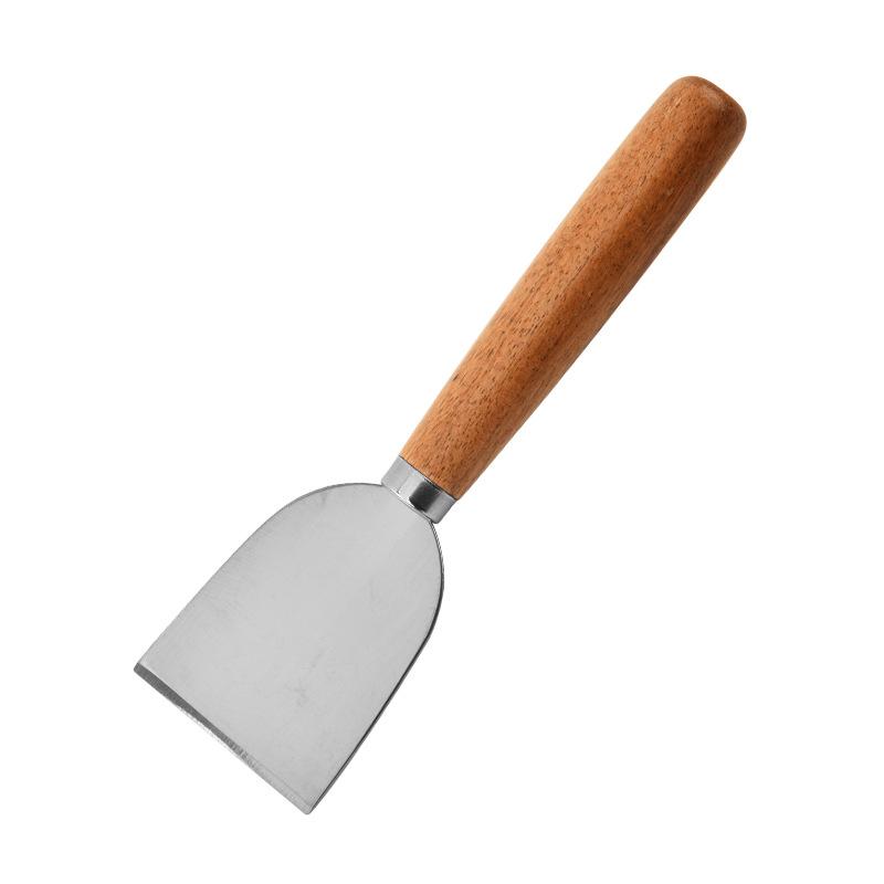 Wooden Handle Stainless Steel Mini Cheese Knife Cake Fork Butter Cheese Knife Baking Tool