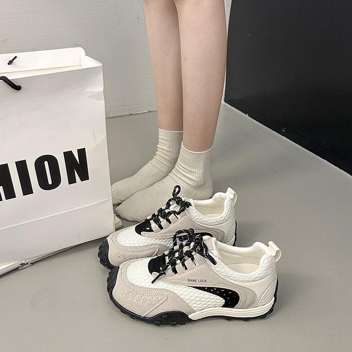 2025 summer new fashion casual shoes women's platform heightening sports shoes ins versatile breathable mesh Forrest Gump shoes