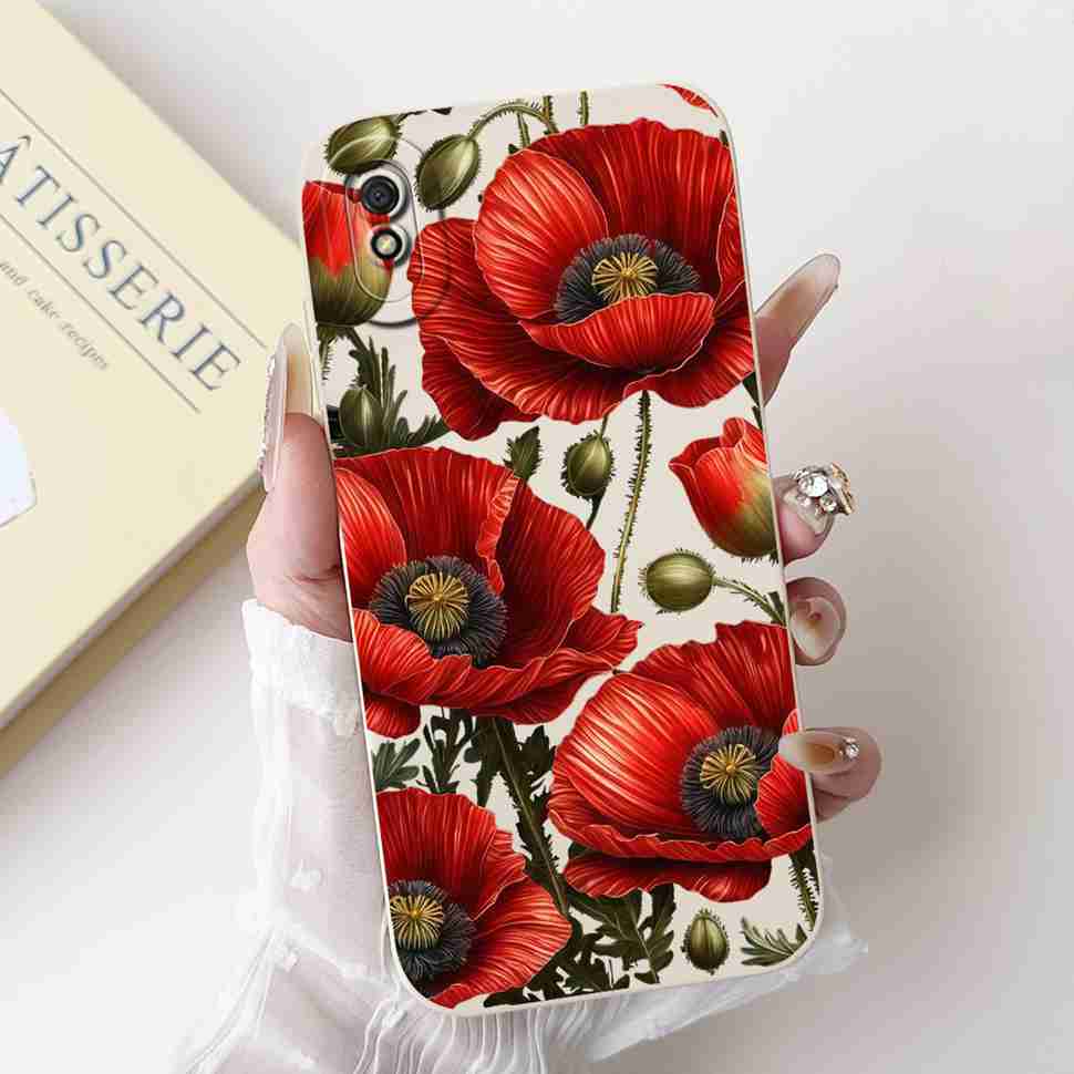 New For Redmi 9A M2006C3LG Case Fashion Girl Bow Rose Soft Silicone Cover For Xiaomi Redmi 9AT 9 A 6.53" Shockproof Phone Casing