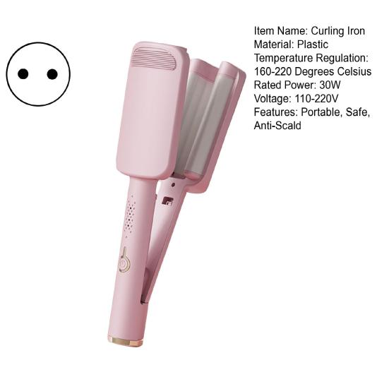 32MM V Shape Curling Iron Ceramic Big French Waves Hair Crimper Styling