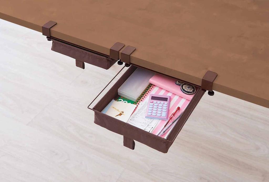 Cogit Storage for Your Living Room Convenient for Storing Cutlery and Small Brown Under-the-table Slide-out Child's Study, Items.