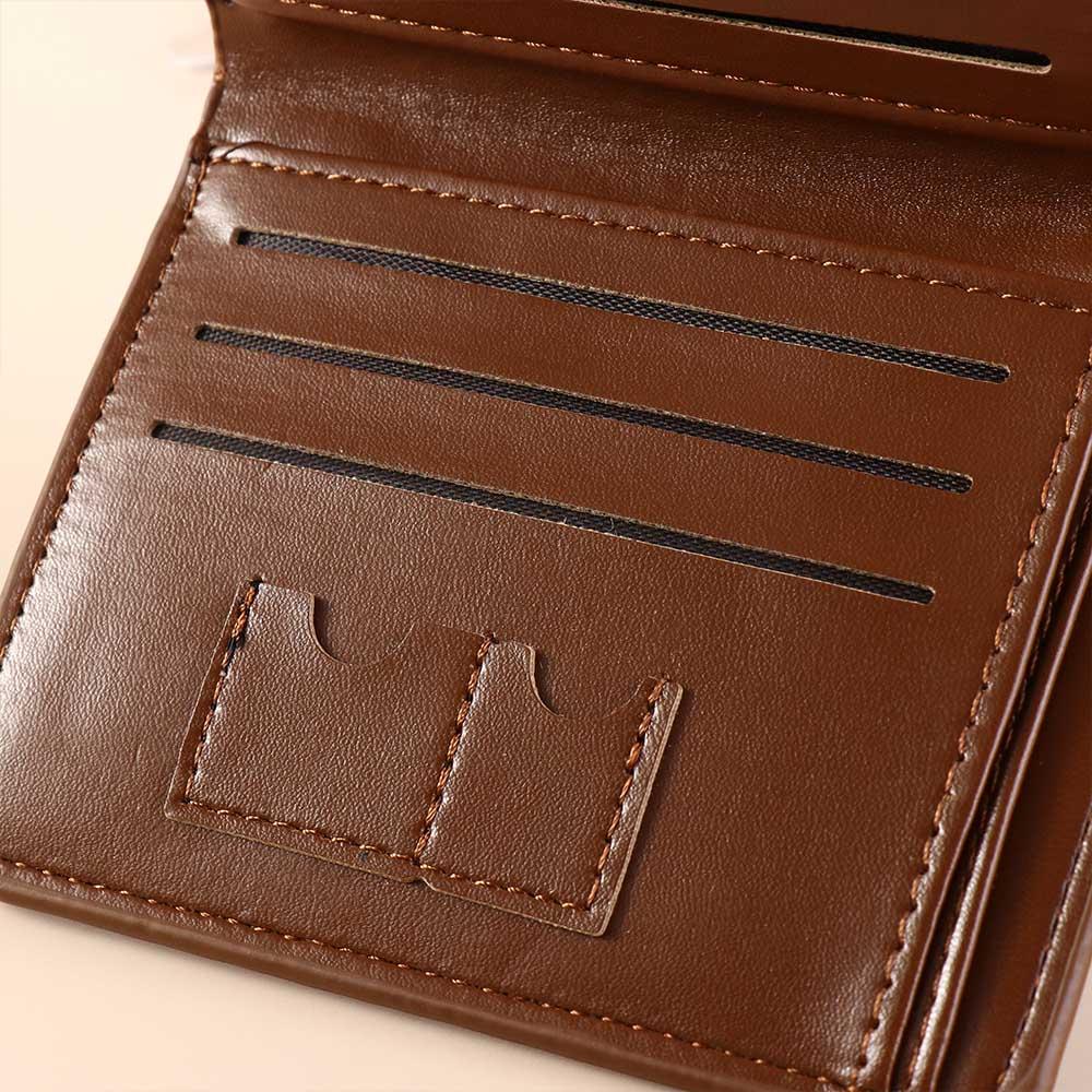Genuine Leather Vintage Wallet Men With Coin Pocket Short Wallets Small Zipper Walet With Card Holders Man Purse