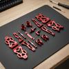 1/16 Scale RC Car Parts High Durability Metal ShockAbsorbing Arm Kit Red