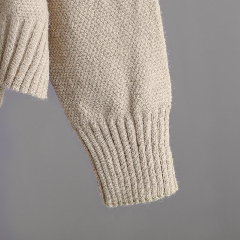 GMXIA Autumn and Winter Fashion Casual Knitted Suit Pants, Loose Sweater, Wide-leg Pants, Long Pants Two-piece Set