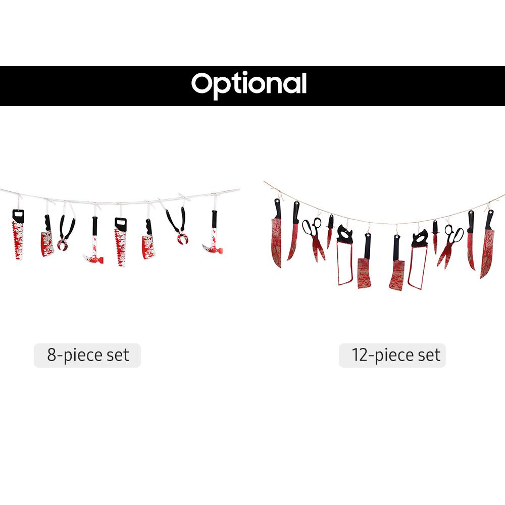12pcs PVC Bloody Knives Props Festival Decorations Fake Plastic Knife with Realistic Blood Stains for Party Haunted House