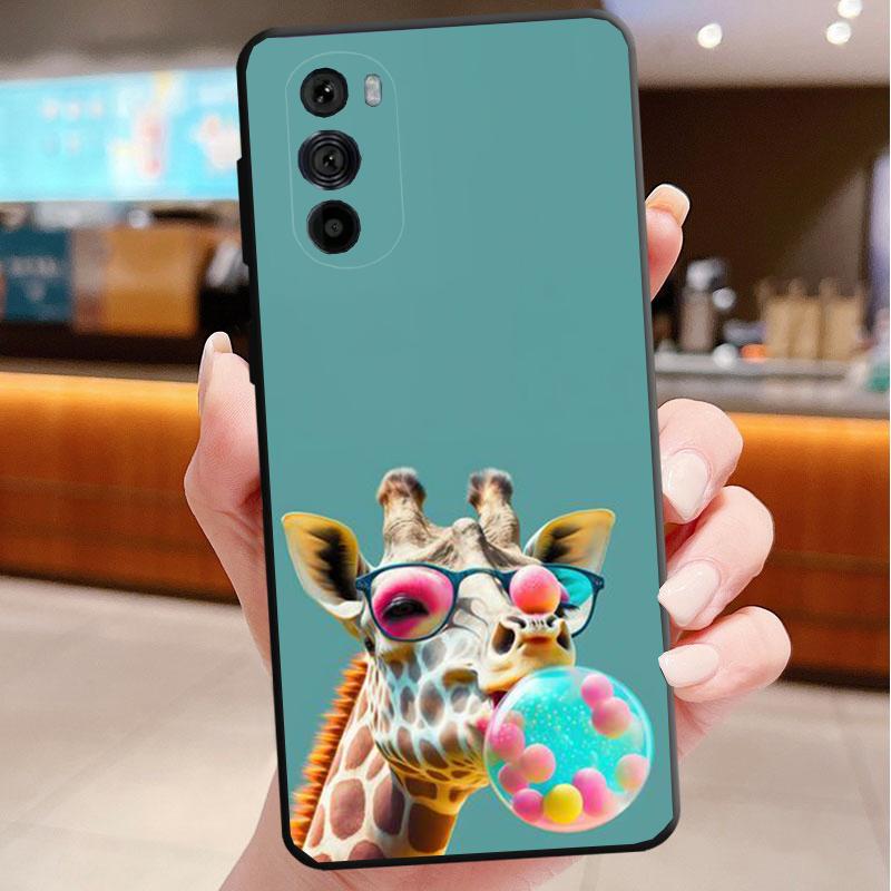 Phone Case For Motorola Edge 50 40 Pro 60 50 40 30 Ultra Neo Fusion Moto G85 G72 G53 G54 G84 G13 G32 Giraffe Anime