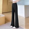 Women's High-Waisted Slit Wide-Leg Micro-Flared Pants - Summer 2025 Collection