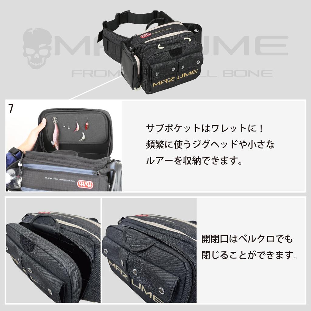 Поясная сумка Mazume SEATANK IV, Черный деним, Универсальный размер