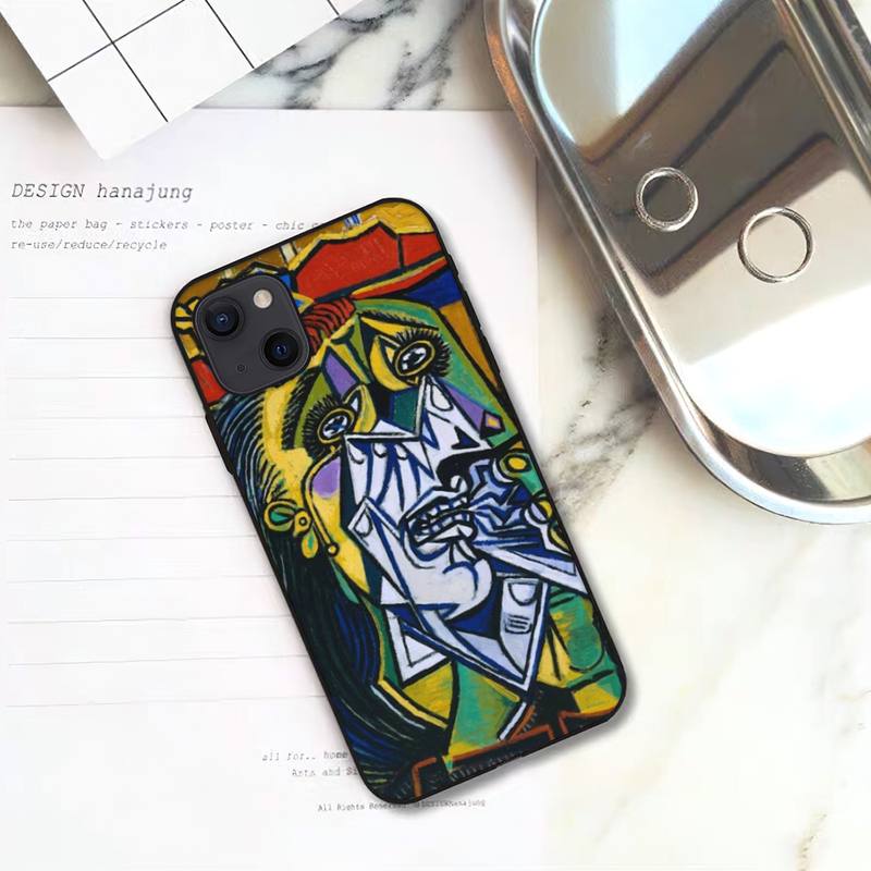 Чехол для телефона с абстрактной живописью Пикассо для iPhone 11 12 Mini 13 14 15 Pro XS Max X Plus SE XR Shell