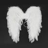 Крылья ангела с перьями для взрослых и детей, Хэллоуин, Рождественская вечеринка, косплей, наряд, реквизит