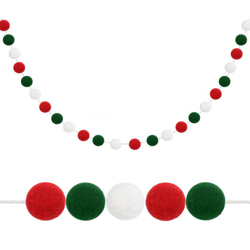 2M Pom Pom гирлянда комплект для украшения праздничный декор шар гирлянда рождественская полиэстер фетр шарик гирлянда рождественская елка