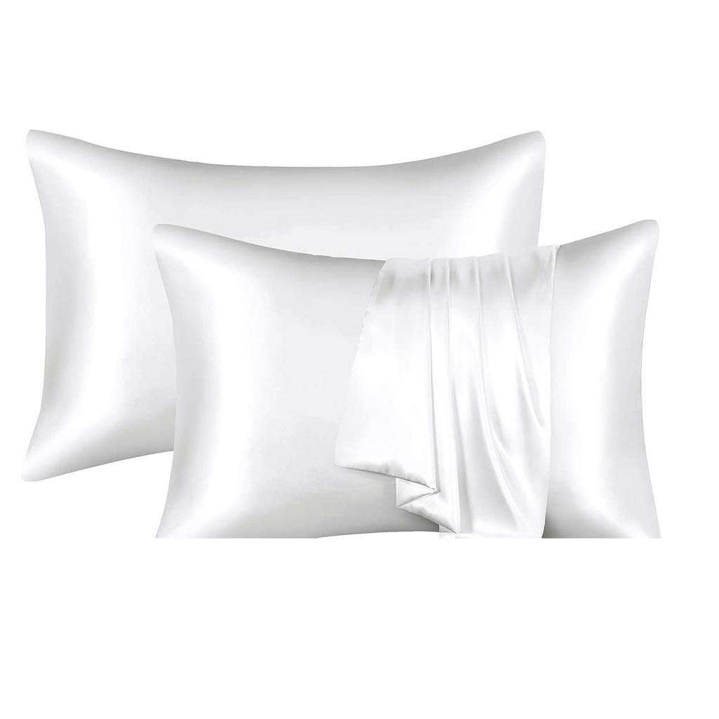 Набор из 2 атласных наволочек - шелковистые наволочки для волос и кожи, наволочки с застежкой-конвертом, похожие на шелковые наволочки