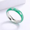 Exquisite Ring for Women's Fashion Color Enamel Plain Ring Ring Eye Shape Ring Party Jewelry Handmade Enamel Jewelry