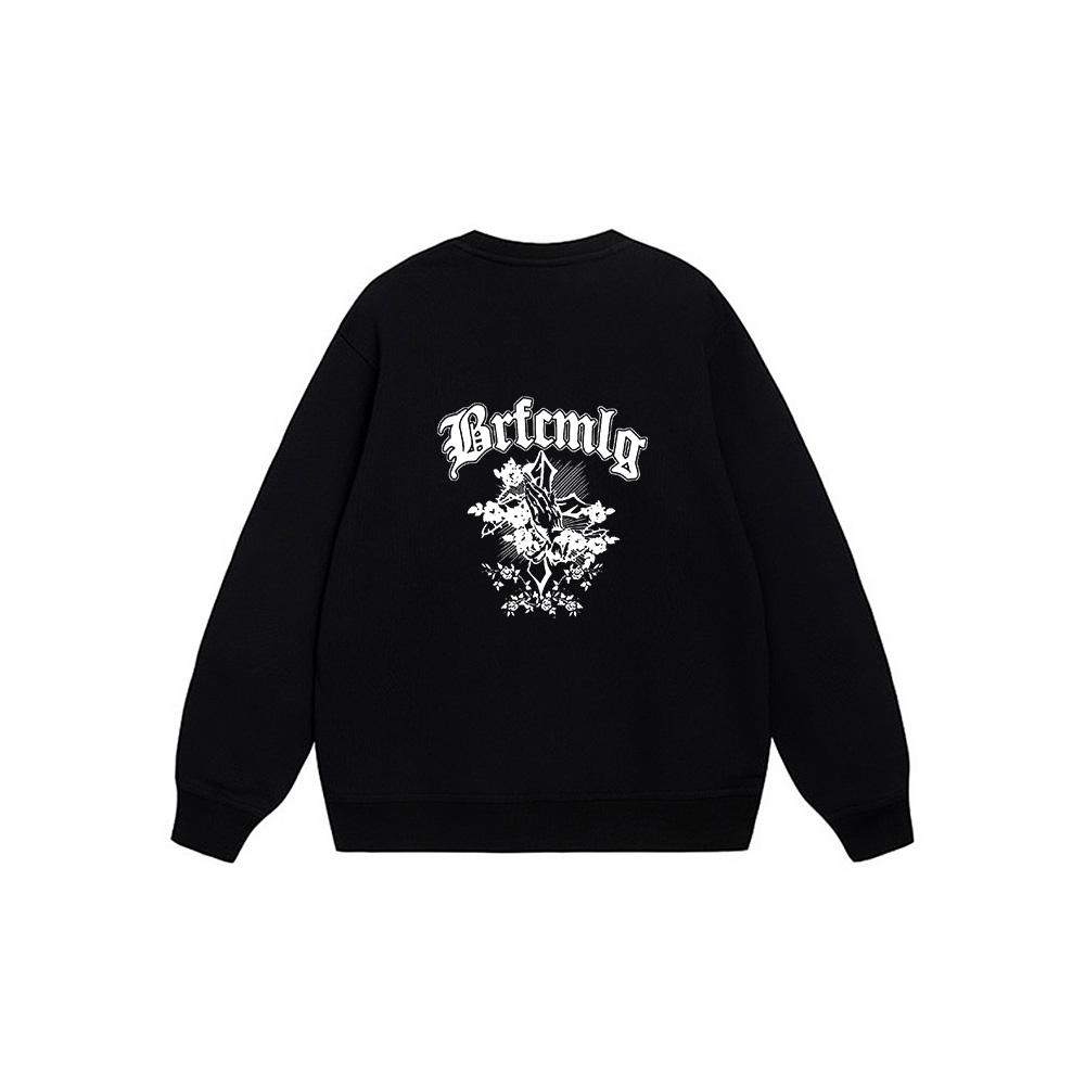 Nike Уличный дышащий свитшот с круглым вырезом, для городских поездок, универсальный, с логотипом-буквой, унисекс, черный BV2667-010(TEAM1061-3.3.39)