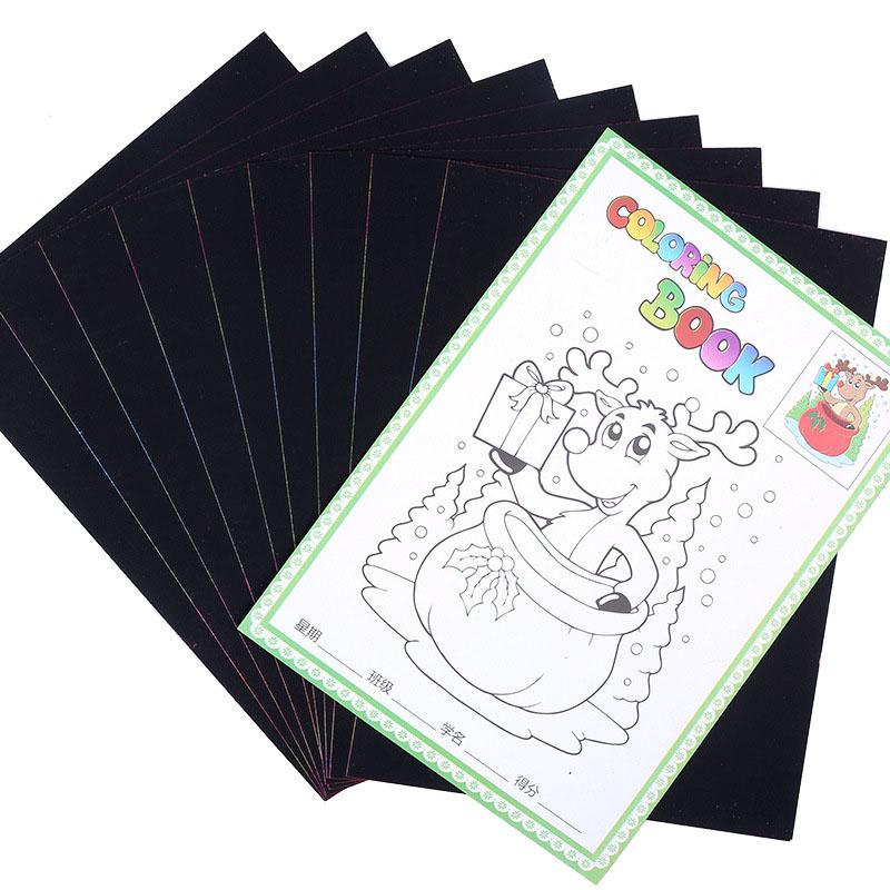 10/20 шт. Цветная бумага для скретчинга 16K Радужная Многофункциональная Скретч/Акварельная живопись Искусство Класс Живописи Учебные инструменты TMZ