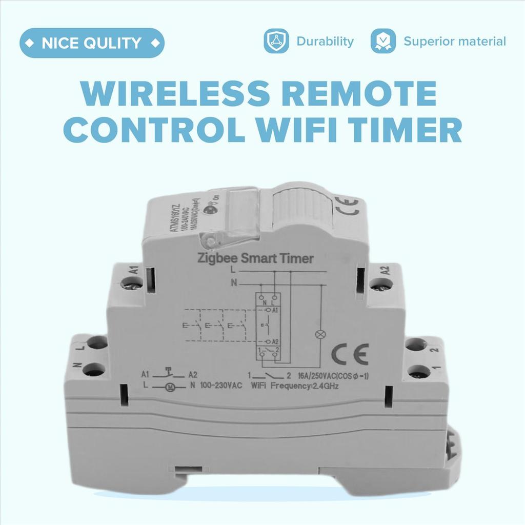 Tuya Smart Life ZigBee Автоматический выключатель DIN-рейка 1P Однополюсный Сухой контакт Реле-таймер Удаленное управление через приложение Умный таймер