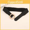 Summer Fashion Faux Leather Waist Belt With Round Closure And Metal Buckle For Dresses
