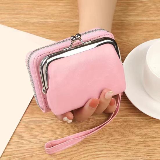 Женский кошелек из искусственной кожи, держатель для кредитных карт, на молнии, портативный, легкий, для путешествий