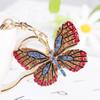 1 Pcs Butterfly Glittering Crystal Zinc Zinc Alloy KeyChain Bag Charm Pendant Bag Accessories Car Key Ring