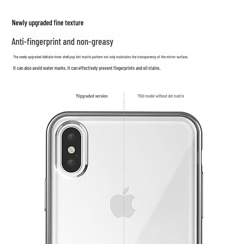 Snowkids Minimalist Transparent TPU Anti-Drop iPhone Case
