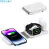 3 In 1 Magnetic Wireless Charger 15w Fast Foldable Charging Stand Pad For Iphone 14/13/12/11/xs/x/8 Iwatch Series Airpods Pro/3