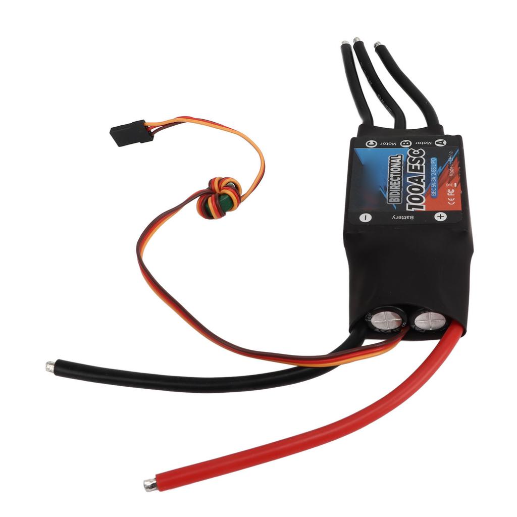 GTSKYTENRC Brushless ESC Bidirectional 100A 2?6S BEC 3A 5V Electric Speed Controller for RC Car