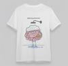 Women's Plus Size T-shirt With Brainwashing Cartoon Brain Graphic 100% Cotton