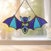Bat Stained Glass Sun Catcher Translucent Acrylic Wall Art Light Hanging Decoration Handmade Catcher