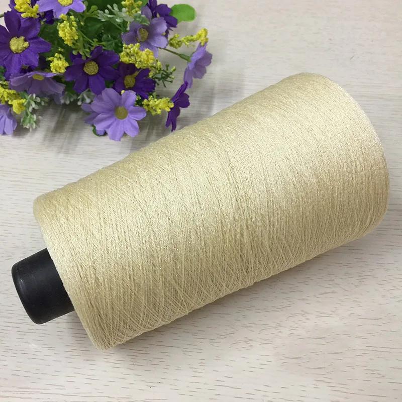 250 г Красивая блестящая льняная пряжа золотого и серебряного цвета для ручного вязания крючком, тонкая швейная нить для летнего кардигана, накидки